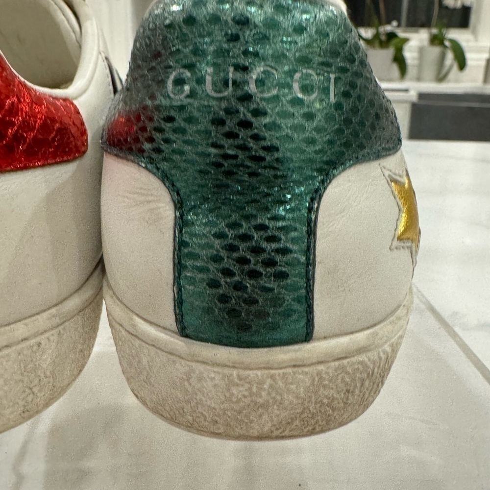 GUCCI ACE metallic star leather size IT 37.5 - Picture 4 of 13